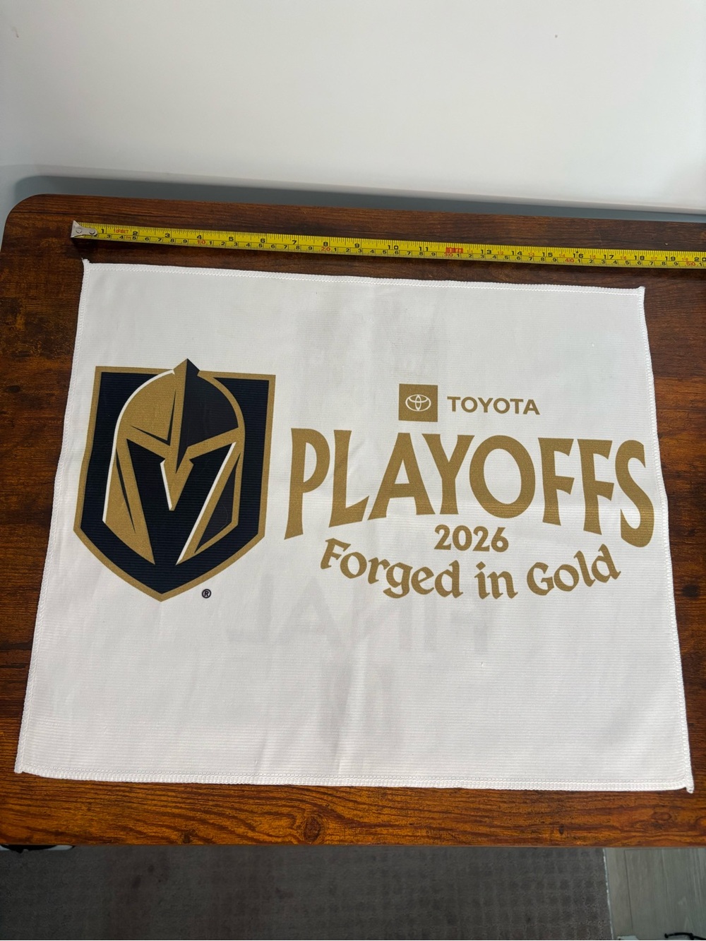 Vegas Golden Knights Playoffs 2026 'Forged in Gold' Rally Towel - White & Gold
